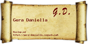 Gera Daniella névjegykártya